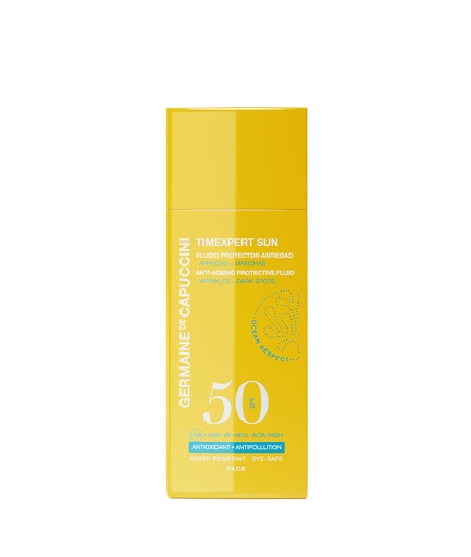 GERMAINE-TIMEXPERT SUN ANTI-AGEING PROTECTIVE FLUID-WRINKLES+DARK SPOTS-SPF50 UVA+UVB+IR+HEVL ALTA/HIGH (50ML)