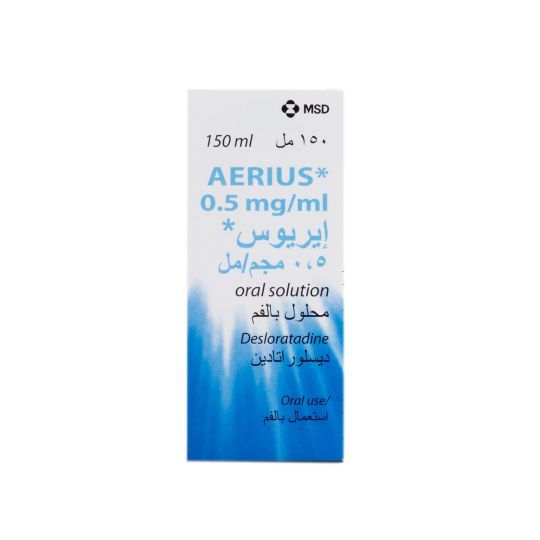 AERIUS 0.5 MG SYRUP 150 ML