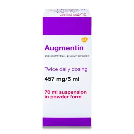 AUGMENTIN 457 MG/5 ML 70 ML SUSPENSION