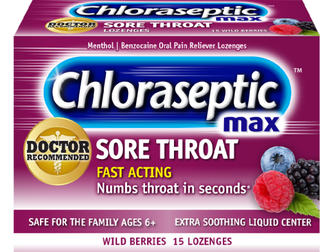 CHLORASEPTIC MAX WILD BERRIES 15 LOZENGES