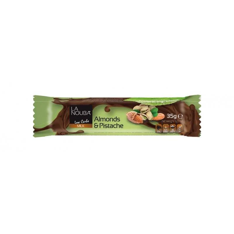 CHOCOLATE LANOBA MILK PISTACHE,ALMOND 35G