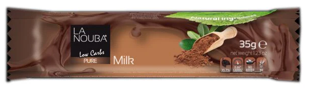 CHOCOLATE LANOBA STEVIA MILK 35G