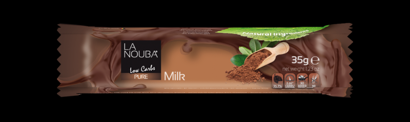 CHOCOLATE LANOBA STEVIA MILK 35G