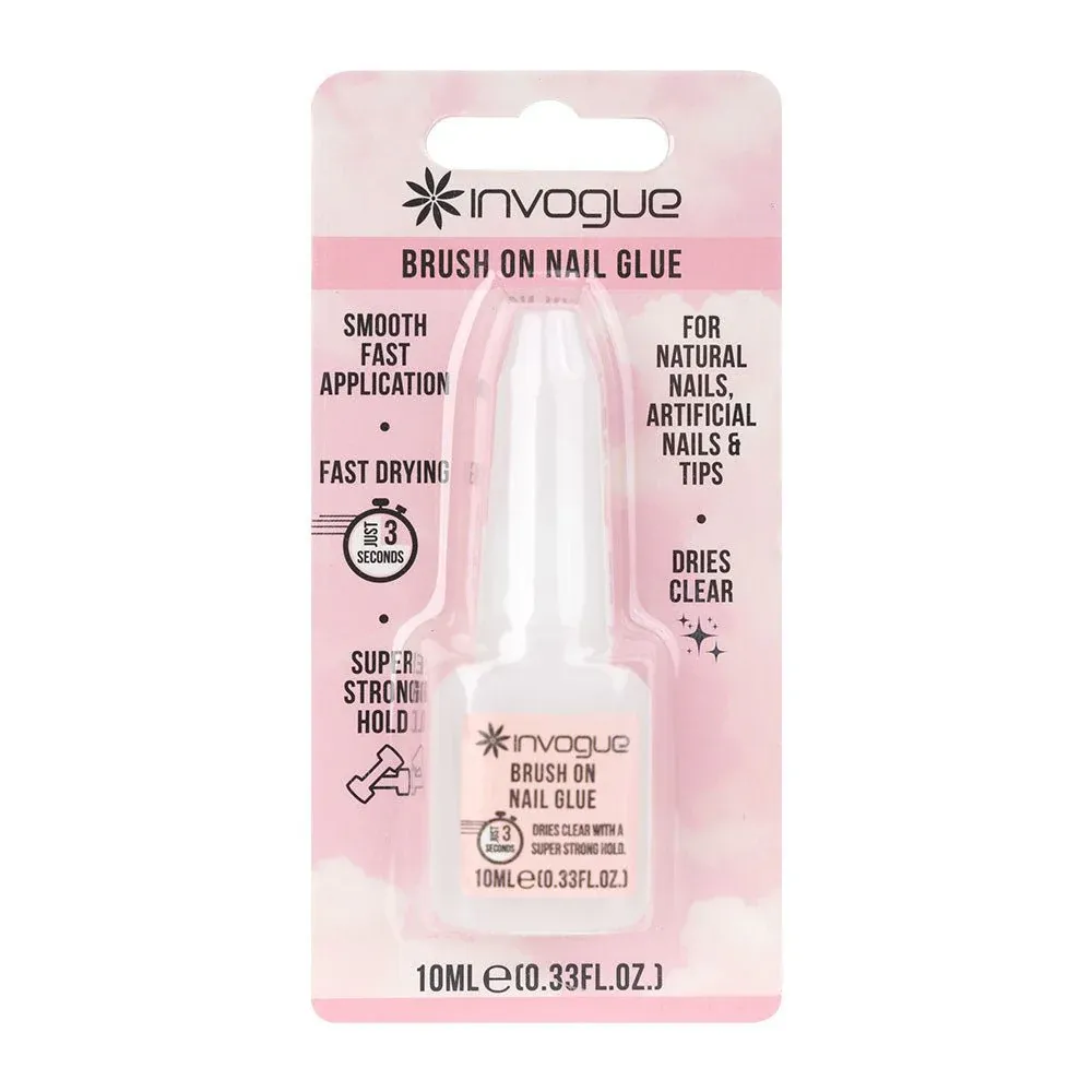 [I137337] INVOGUE BRUSH ON NAIL GLUE 10 ML