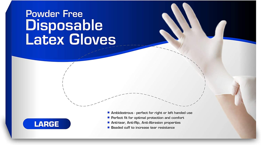 [I137646] GLOVES LATEX DISPOSABLE LARGE