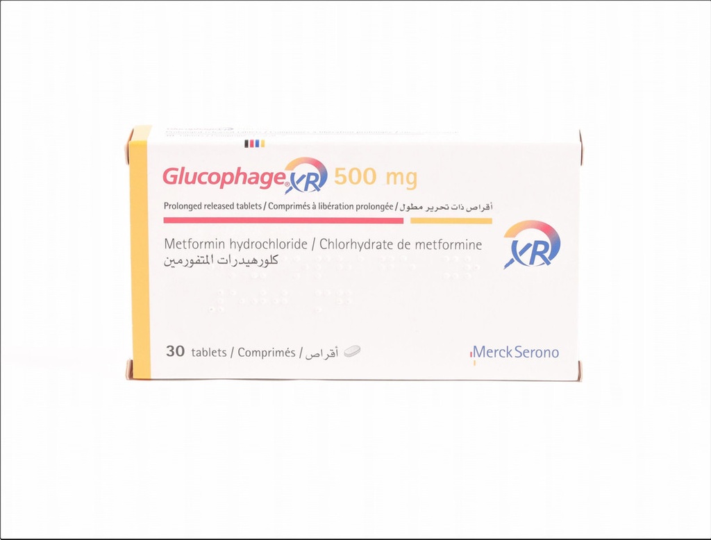 GLUCOPHAGE XR 500 MG 30 TABLETS