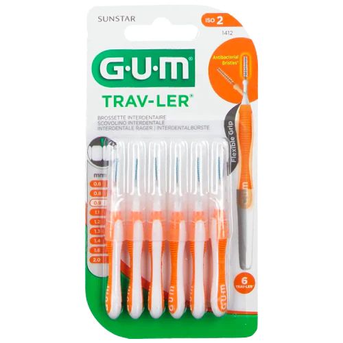 GUM TRAVELER 0.9 MM ORANGE 6 PCS 1412