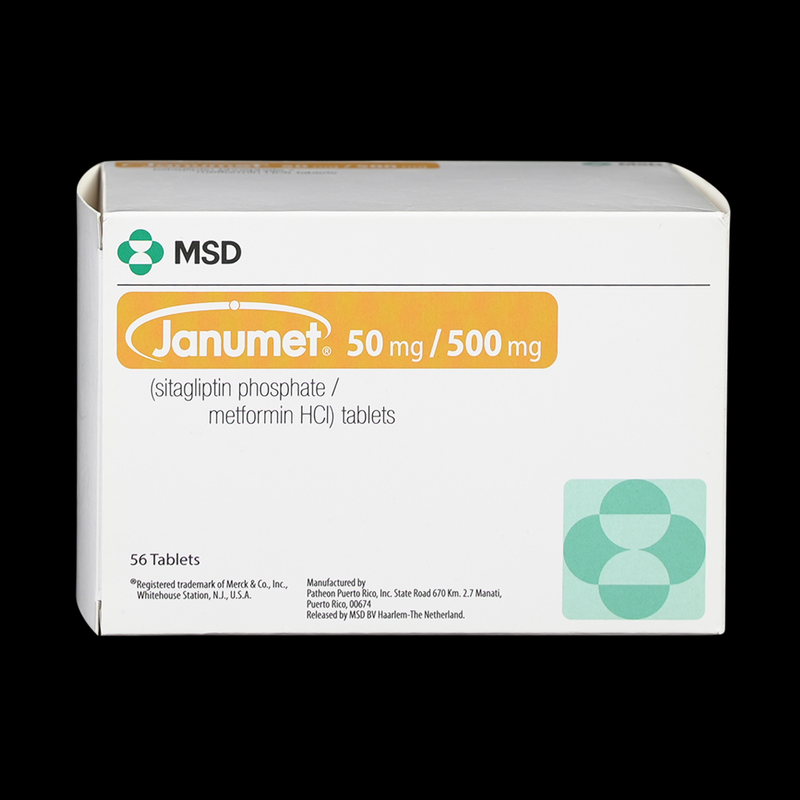 JANUMET 50 MG/ 500 MG 56 TABLETS