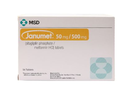 JANUMET 50 MG/500 MG 56 TABLETS