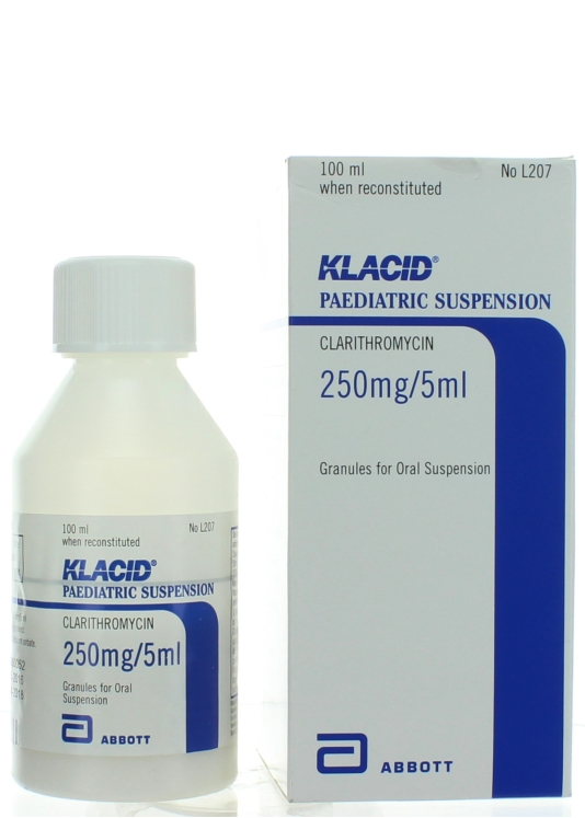 KLACID SUSPENSION 250 MG/5 ML 100 ML