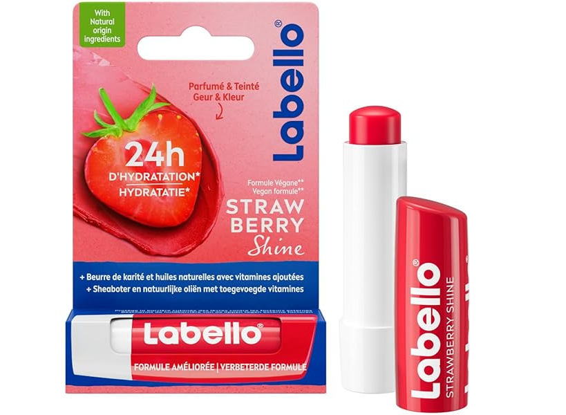 LABELLO LIP CARE STRAWBERRY SHINE 4,8 G