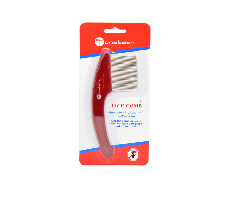 LICE COMB RED W/METAL TEETH BLISTER PACK 6820BP