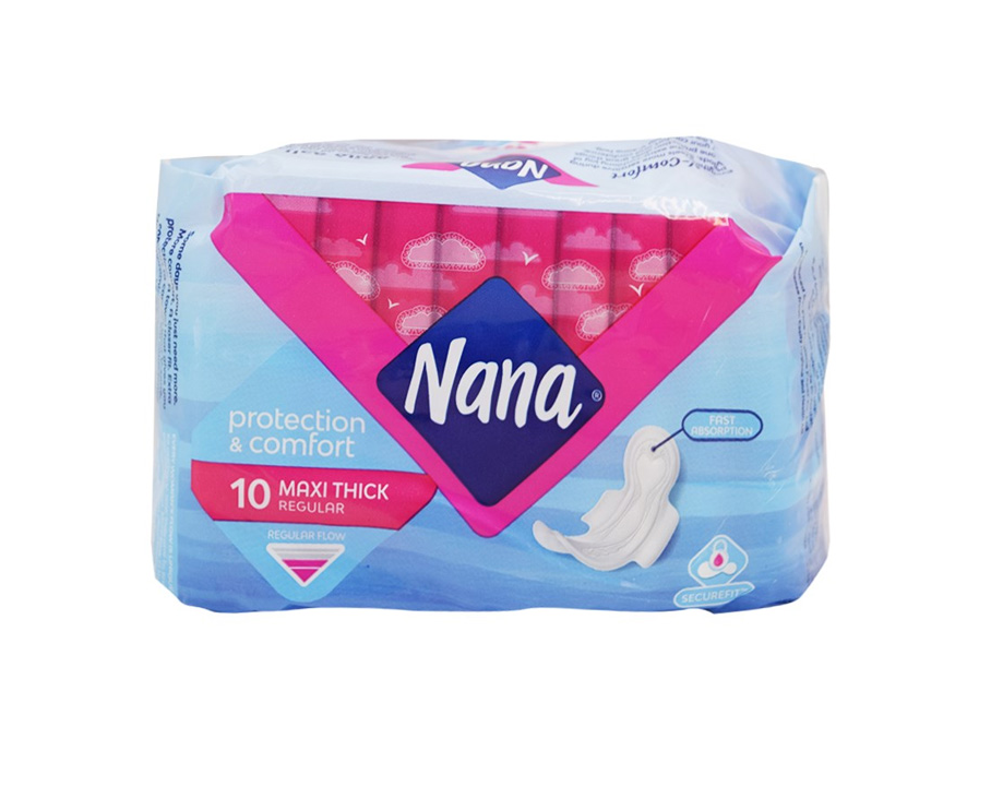 NANA MAXI THICK REGULAR WINGS 10 PADS