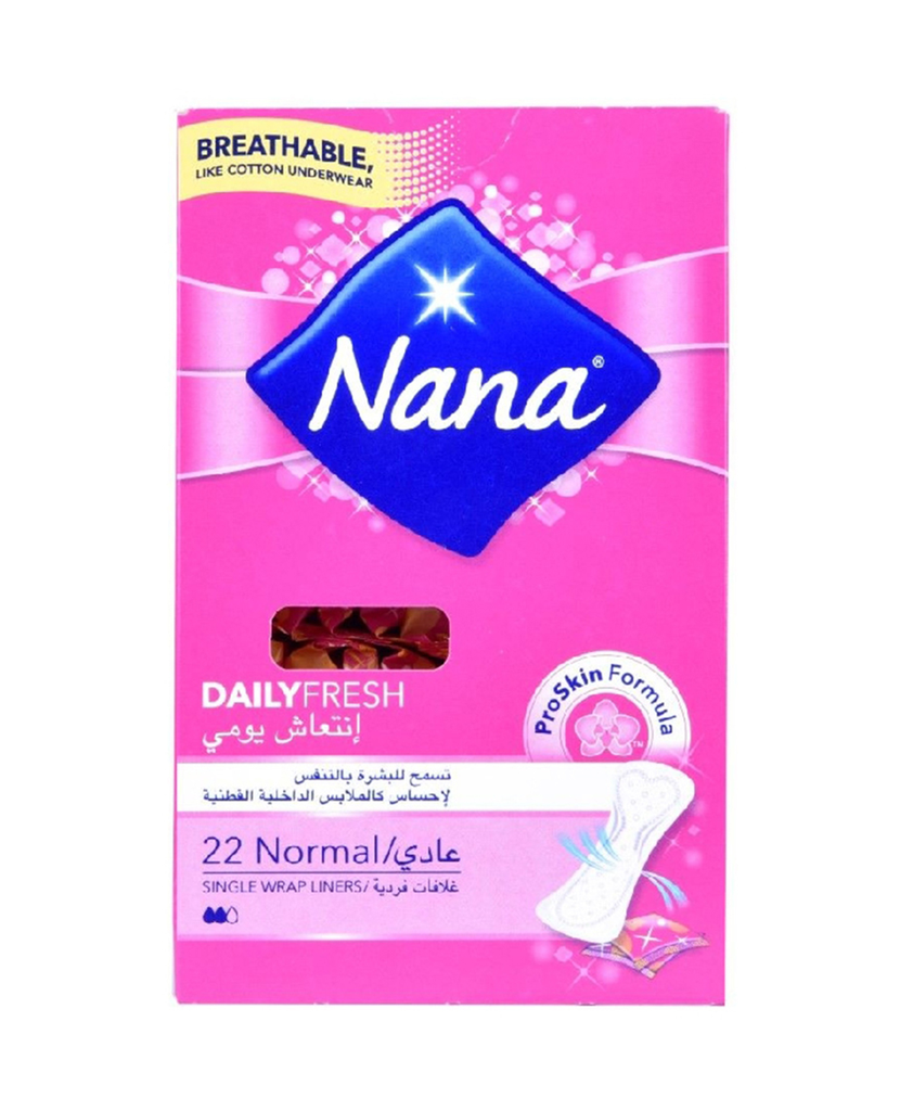 NANA PANTYLINERS NORMAL SINGLE WRAP 22'S