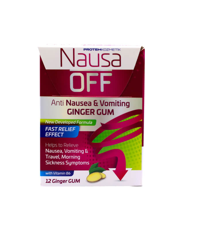 NAUSA OFF 12 GINGER GUMS