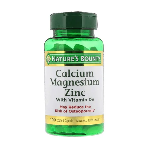 [I137993] NATURE'S BOUNTY CALCIUM, MAGNESIUM,ZINC 100 TABLETS
