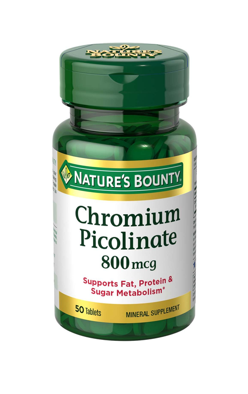 NATURE'S BOUNTY CHROMIUM PICOLINATE 800 MCG 50 TABLETS