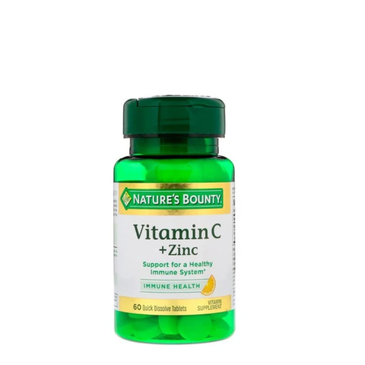 NATURE'S BOUNTY VITAMIN C + ZINC 60 TABLETS