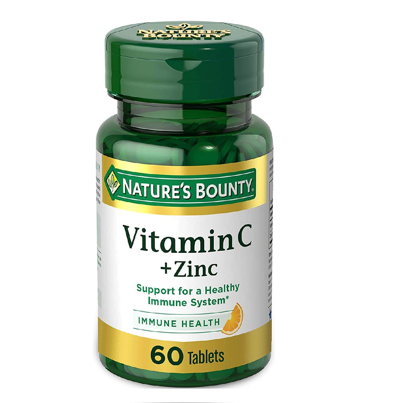 [I138004] NATURE'S BOUNTY VITAMIN C + ZINC 60 TABLETS