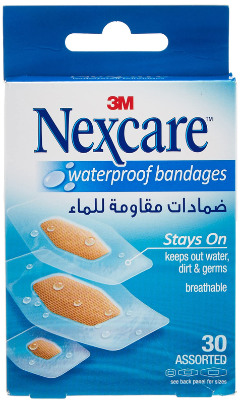 [I138021] NEXCARE CLEAR WATER PROOF 30 ASSORTED BANDAGES