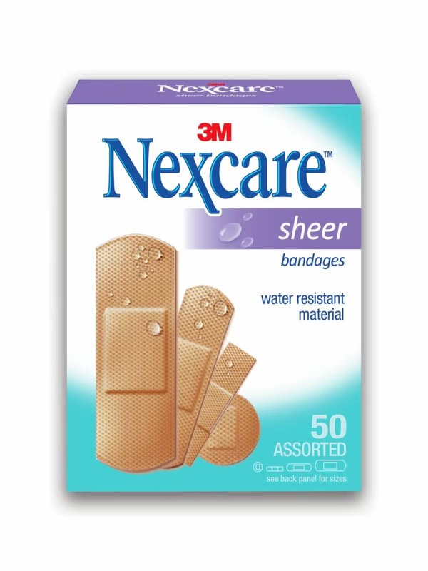 NEXCARE SHEER BAND ASSORTED 50 PCS