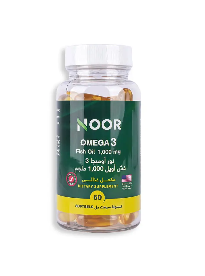 NOOR OMEGA 3 FISH OIL 1000 MG 60 SOFTGELS