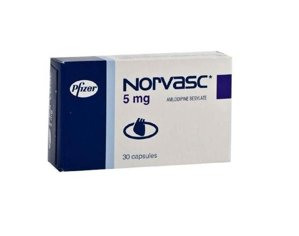 NORVASC 5 MG 30 CAPSULES