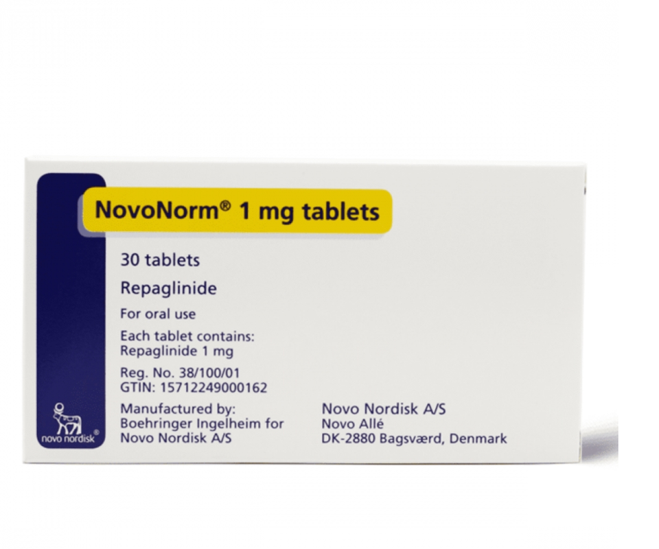 NOVONORM 1 MG 30 TABLETS