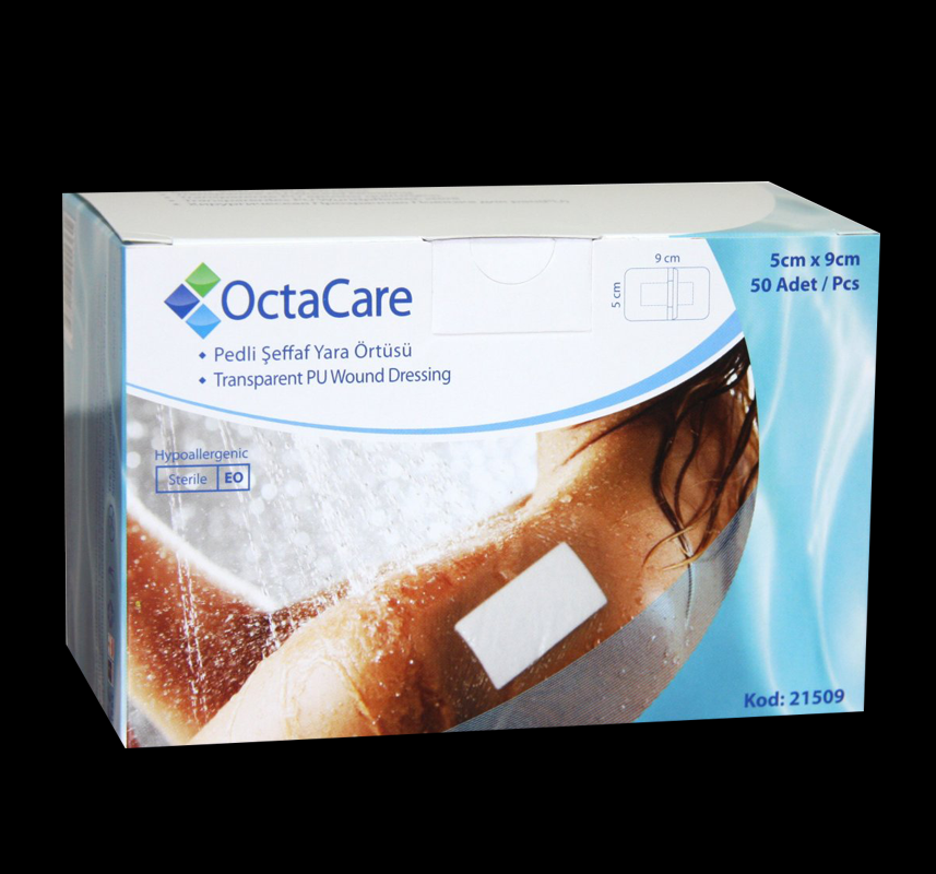 OCTACARE TRANSPARENT PU WOUND DRESSING 5 CMX9 CM