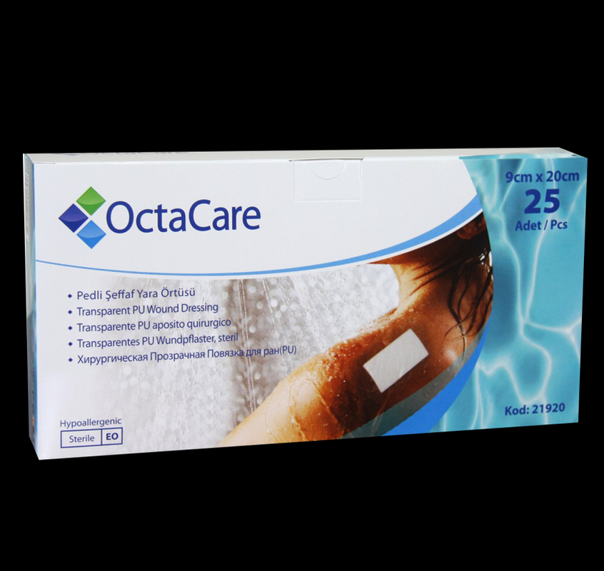 OCTACARE TRANSPARENT PU WOUND DRESSING 9 CMX20CM