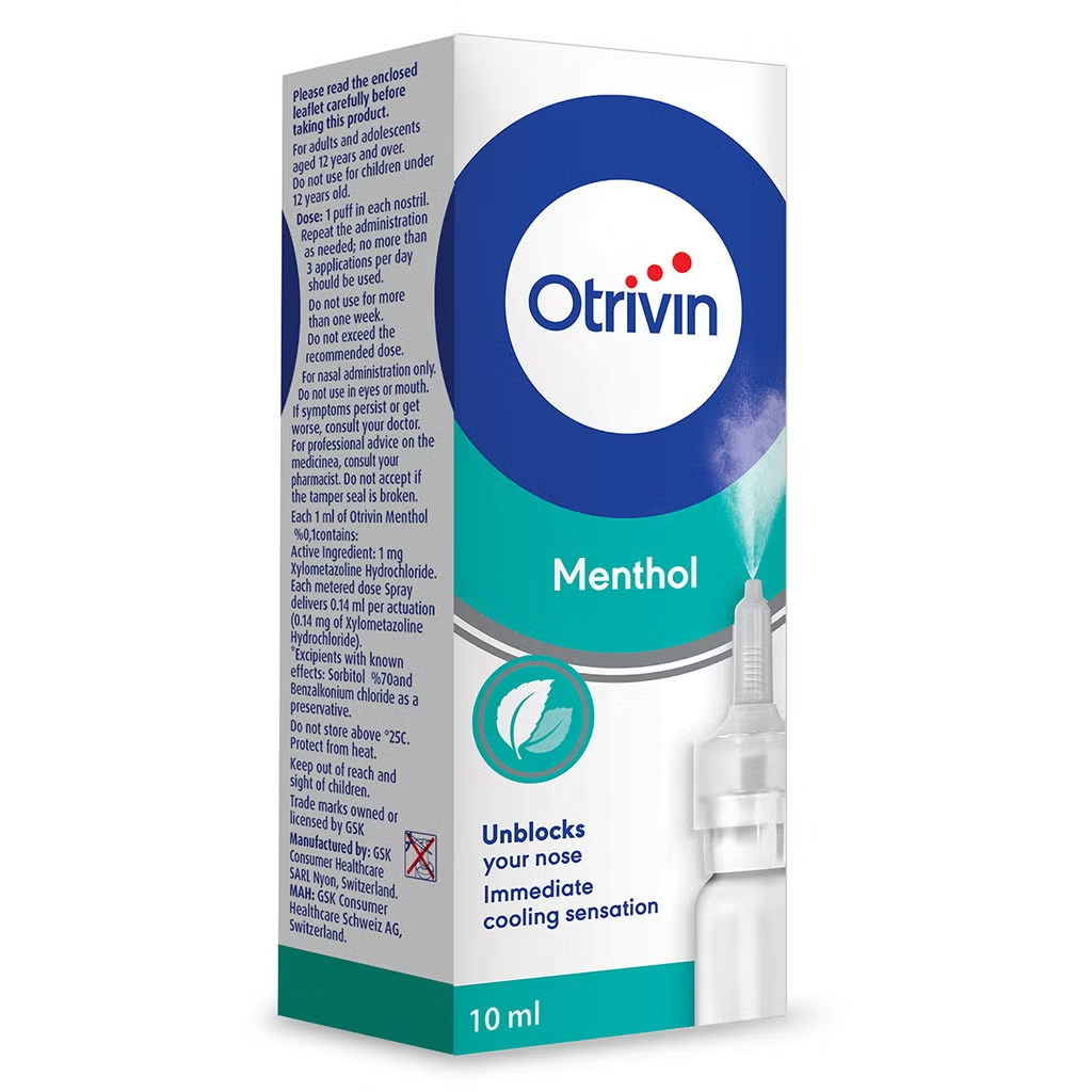 OTRIVIN MENTHOL NASAL SPRAY 0.1% 10ML