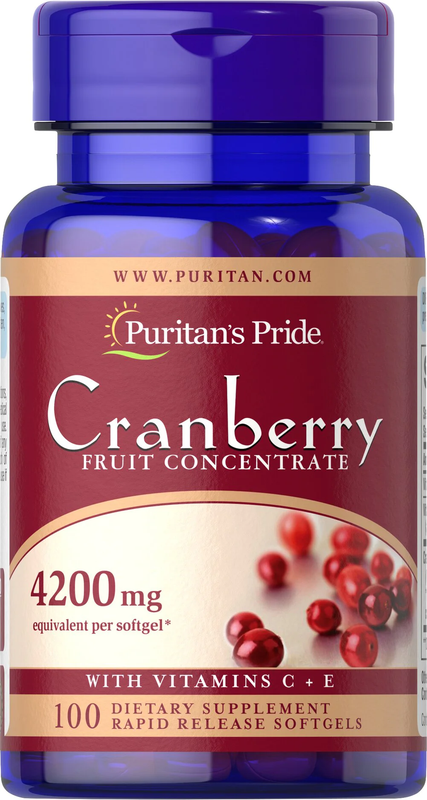 PURITAN'S PRIDE CRANBERRY CONCENTRATED WITH C & E 100 SOFTGELS