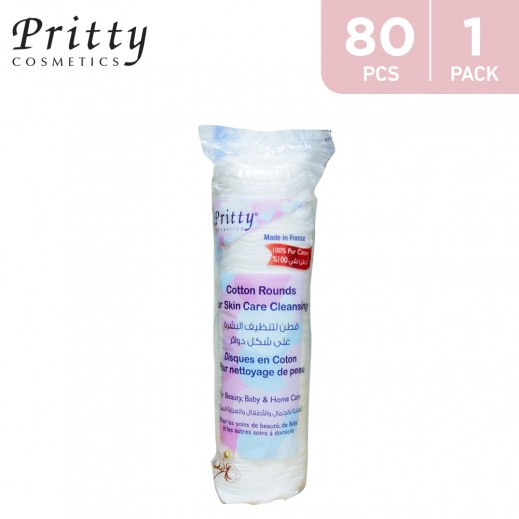 PRITTY COTTON ROUNDS 80 PADS