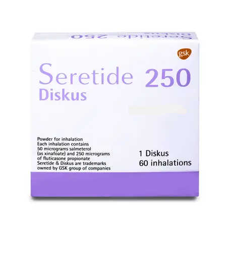 SERETIDE DISKUS 50/250 MCG 60 DOSE