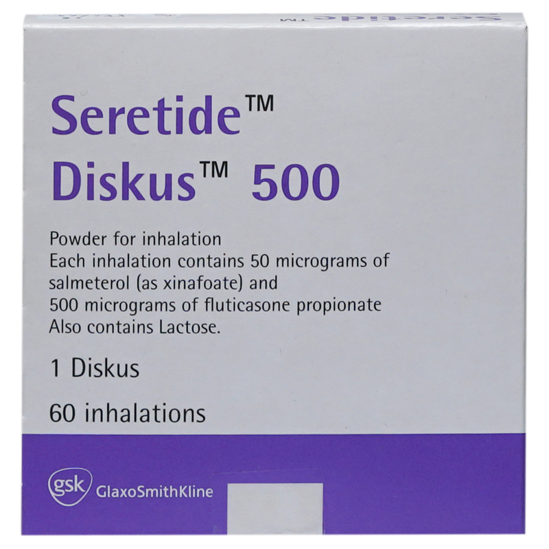 SERETIDE DISKUS 50/500 MCG 60 DOSE