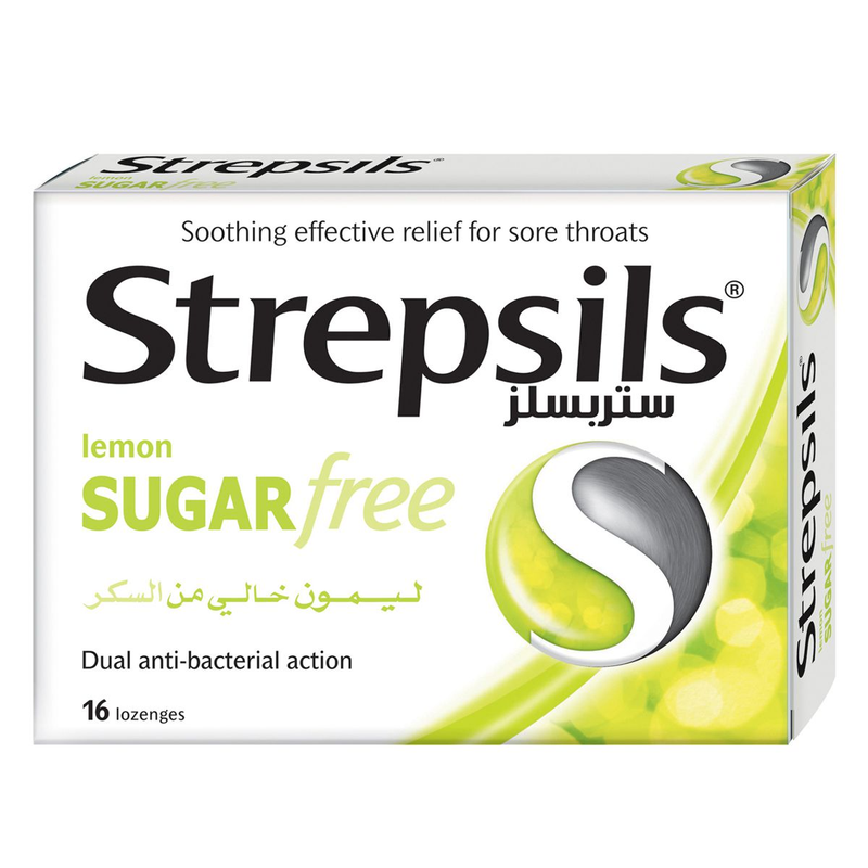 STREPSILS LEMON SUGER FREE 16 LOZENGES