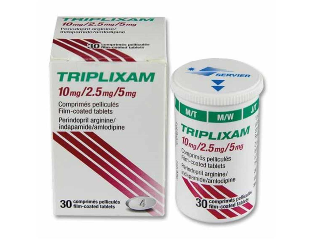 TRIPLIXAM 10 MG/2.5 MG/5 MG 30 TABLETS