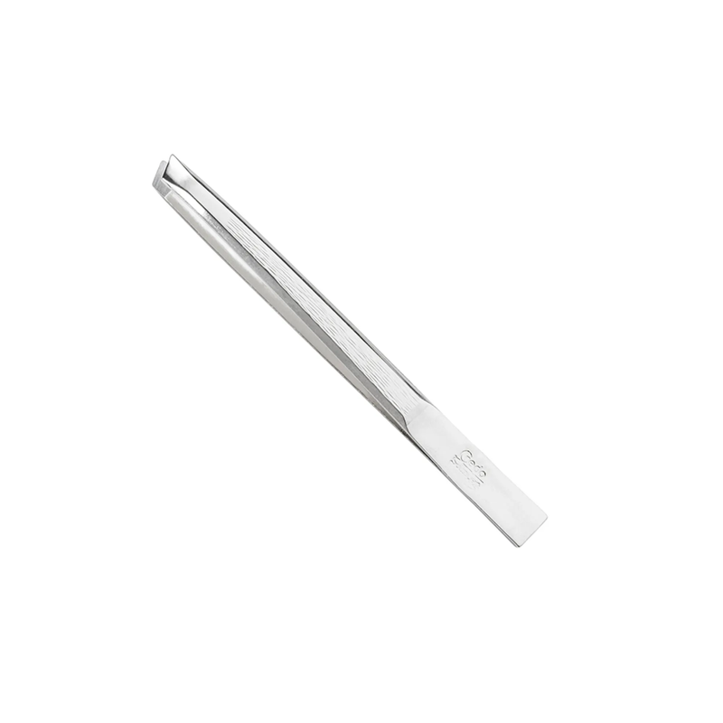 [I138360] TWEEZER 3'' LOPSIDED NICKEL PLATED BLISTER 13510
