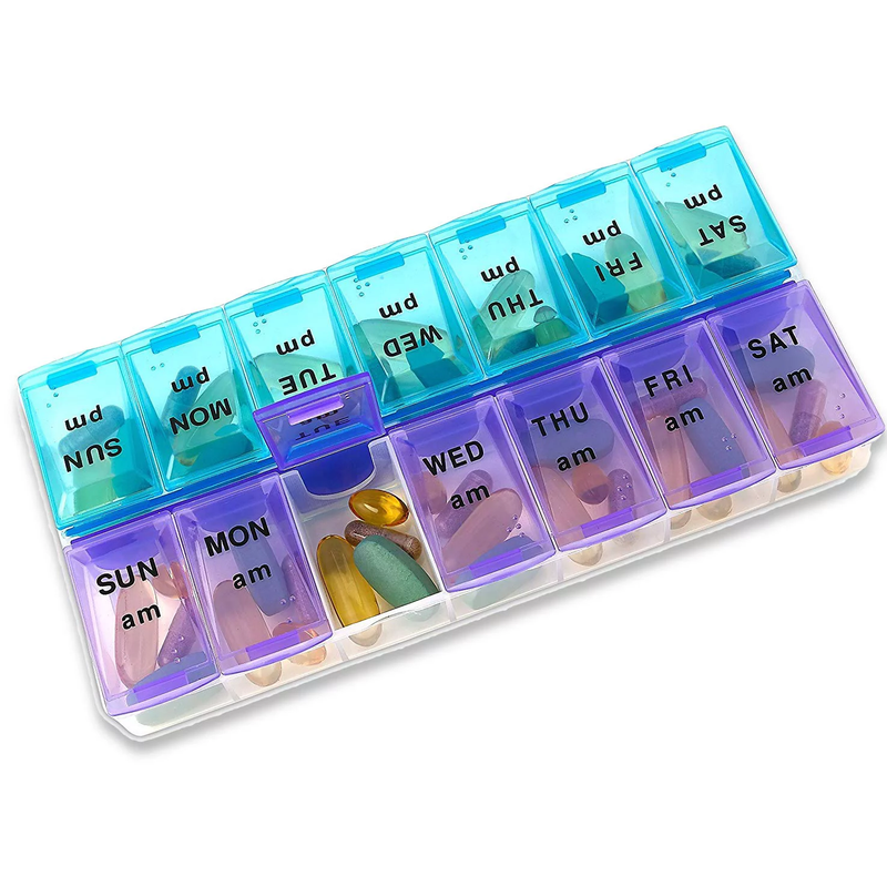 TWICE ADAY WEEKLY PILL BOX