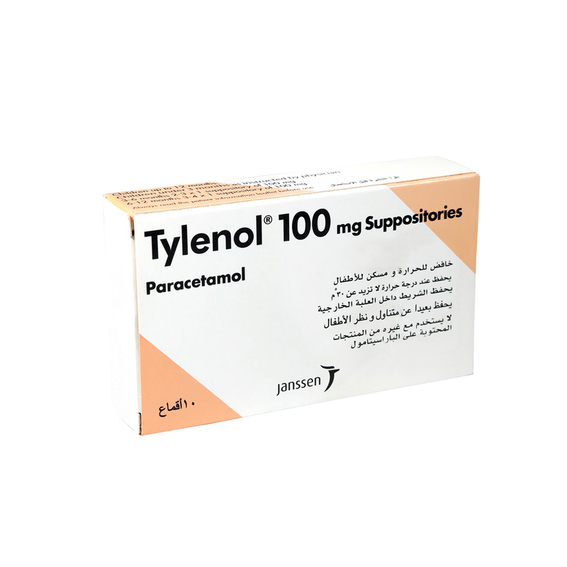 TYLENOL 100 MG 10 SUPP