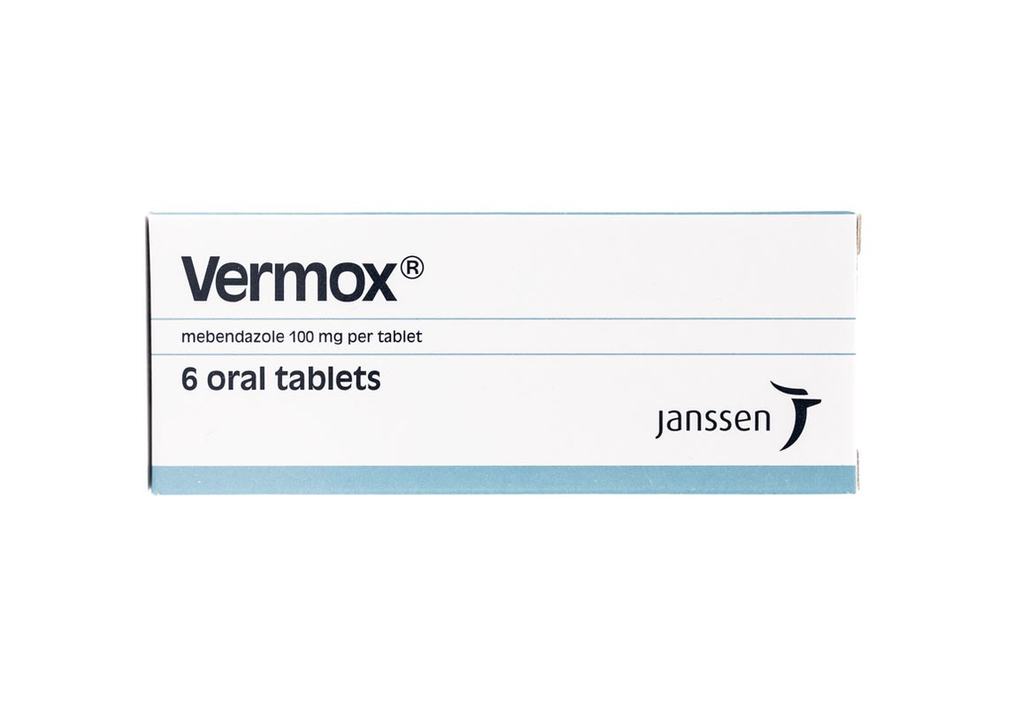 VERMOX 100 MG 6 TABLETS