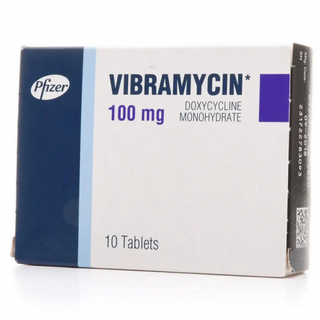 VIBRAMYCIN 100 MG 10 TABLETS