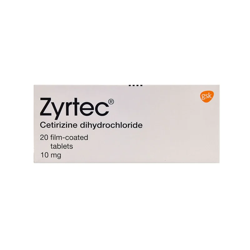 ZYRTEC 10 MG 20 TABLETS