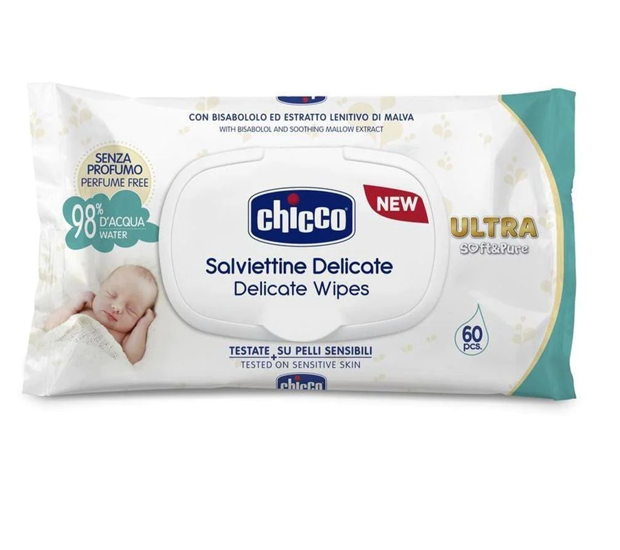 CHICCO DELICATE 60 WIPES