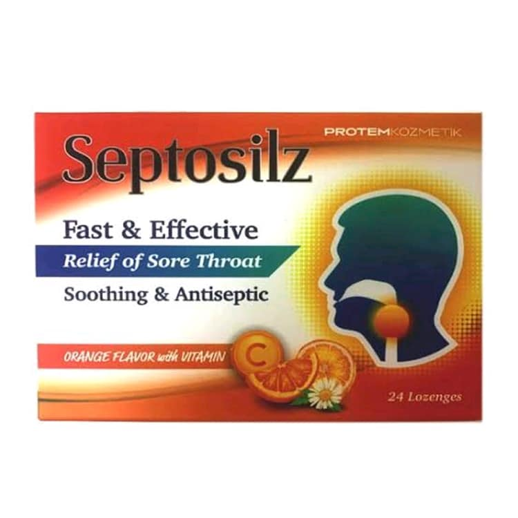 SEPTOSILZ ORANGE WITH VIT-C LOZ 24,S