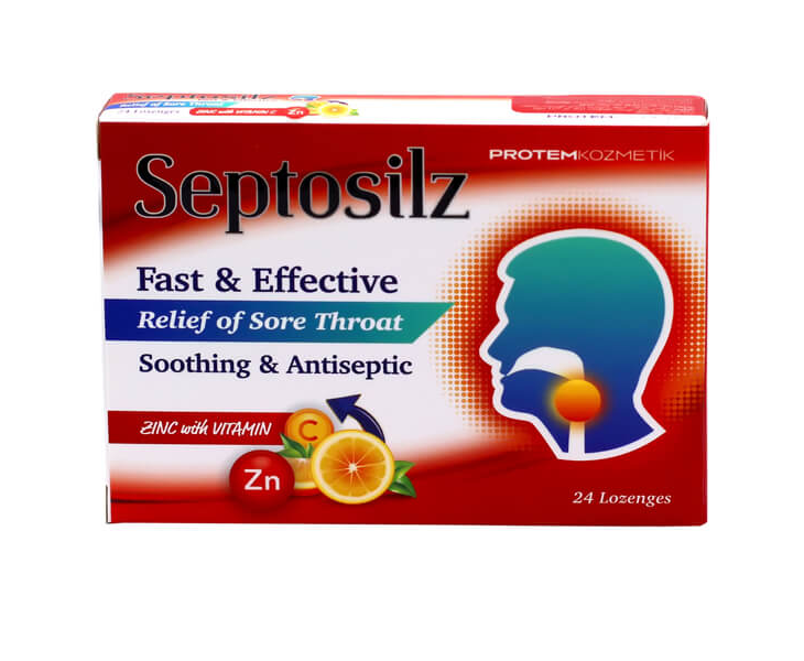 SEPTOSILZ ZINC & VIT-C LOZ 24 LOZENGES