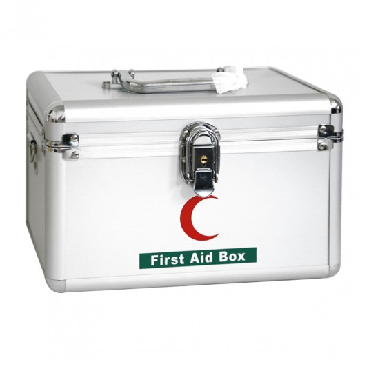 [I138705] FIRST AID BOX ALUMINIUM SMALL