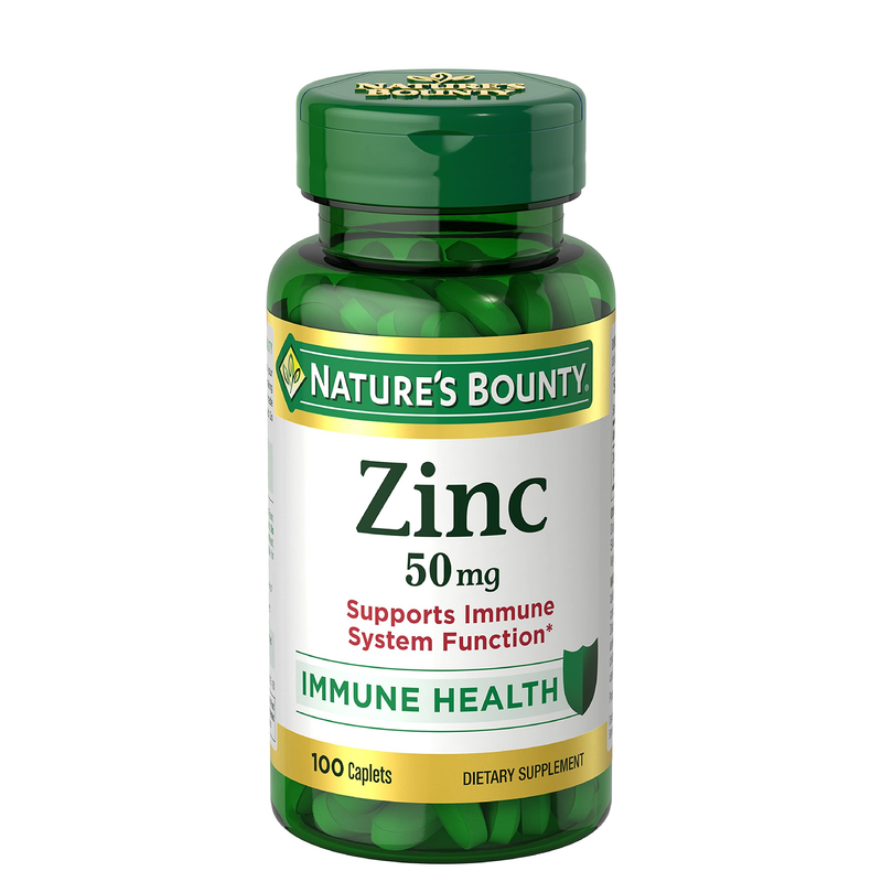 NATURE'S BOUNTY ZINC 50 MG 100 CAPLETS