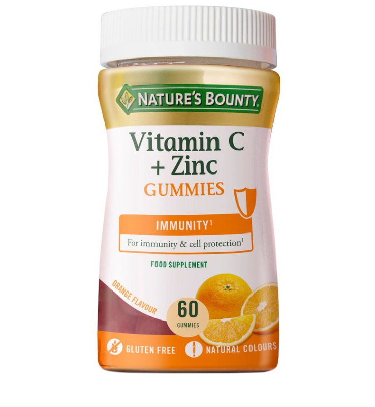 NATURE'S BOUNTY VITAMIN C + ZINC 60 GUMMIES