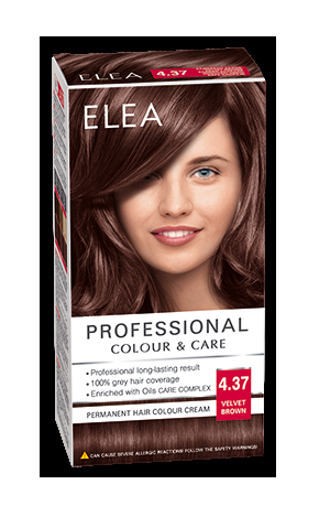 ELEA PERMANENT HAIR COLOUR CREAM 4.37 VELVET BROWN 123ML